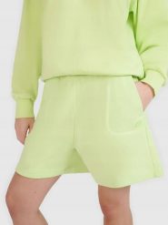 SPODENKI UNISEX 4F DRESOWE BAWEŁNIANE SPORTSTYLE KRÓTKIE KOLOR ZIELONY. Zielone spodenki sportowe damskie 4f, l, z bawełny, do biegania. Za 99.99 zł.