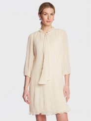 DKNY Sukienka codzienna DD2G3770 Écru Relaxed Fit. Sukienki damskie DKNY, na co dzień, bez wzorów, z syntetyku, bez kołnierzyka, bez ramiączek, proste. Za 769.99 zł.