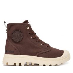 Trapery Palladium. Brązowe trapery damskie Palladium, bez obcasa. Za 339.99 zł.