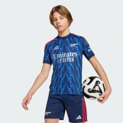 Koszulka Arsenal 25/26 Away. Niebieskie t-shirty sportowe męskie Adidas, bez ramiączek, do piłki nożnej. Za 329.00 zł.
