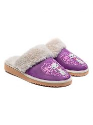 Goby Kapcie w kolorze fioletowym ze wzorem rozmiar: 35. Różowe kapcie damskie Goby, z materiału. Za 91.34 zł.
