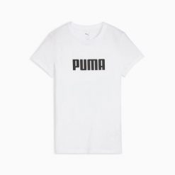 Koszulka damska Puma ESS LOGO biała 68830802 r XS. Białe t-shirty damskie Puma, uniwersalny, bez wzorów, z bawełny, bez kołnierzyka. Za 75.87 zł.