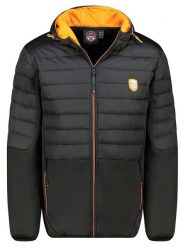 Geographical Norway Kurtka softshellowa "Tennis" w kolorze czarno-pomarańczowym rozmiar: S. Czarne kurtki outdoor męskie Geographical Norway, s, bez wzorów, bez kaptura. Za 135.17 zł.