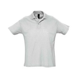 Męska Koszulka Polo Summer II Heather. Szare koszulki polo męskie SOL'S, m, bez wzorów, z bawełny, bez ramiączek. Za 62.99 zł.