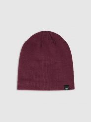 4F Czapka zimowa męska - czerwona L. Czerwone czapki męskie 4f, na zimę, bez wzorów, z syntetyku, klasyczne. Za 39.99 zł.