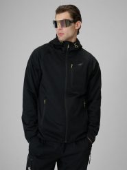 4F Kurtka softshell wiatroodporna membrana 5000 męska - czarna S. Czarne kurtki softshell damskie 4f, m, bez wzorów, z materiału, bez kaptura. Za 299.99 zł.