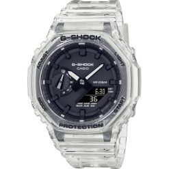 Zegarek męski Casio GA-2100SKE-7AER, Quartz, 45mm, 20ATM. Czarne, cyfrowe zegarki męskie Casio. Za 545.75 zł.