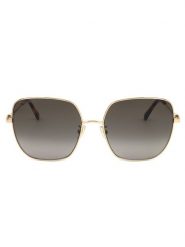 Jimmy Choo Damskie okulary przeciwsłoneczne w kolorze złoto-szarym rozmiar: 60. Szare okulary przeciwsłoneczne damskie Jimmy Choo. Za 408.49 zł.
