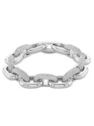 Eclat d'Argent Srebrna bransoletka z elementem ozdobnym rozmiar: onesize. Szare bransoletki damskie Eclat d'Argent, srebrne. Za 948.99 zł.