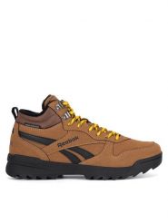Reebok Trzewiki H1-002 WW Brązowy. Brązowe botki damskie Reebok, z materiału, bez obcasa, na płaskiej podeszwie, bez zapięcia. Za 259.99 zł.