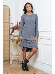 So Cachemire Sukienka dzianinowa "Marwel" w kolorze szarym rozmiar: S. Szare sukienki damskie So Cachemire, s, bez wzorów, z dzianiny, bez kołnierzyka, bez ramiączek, midi. Za 182.72 zł.