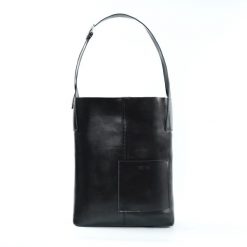 Shopperka damska FL29 ELVORIA czarna. Czarne shopper bag damskie Solier, bez wzorów, ze skóry, na ramię, bez dodatków. Za 259.99 zł.