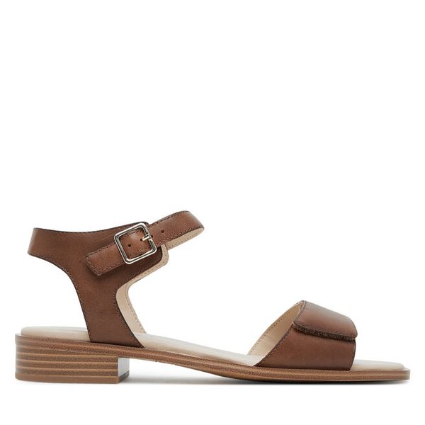 Sandały Caprice. Brązowe sandały damskie Caprice, bez wzorów, bez obcasa, na płaskiej podeszwie. Za 339.99 zł.