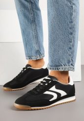 Czarne Sneakersy Tenisówki z Przeszyciami Julioria. Czarne trampki i tenisówki damskie Renee, bez wzorów, z jeansu. Za 74.99 zł.