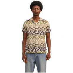 Koszula Jack&Jones męska brązowa. Brązowe koszule męskie Jack&Jones, na lato, l, bez wzorów, bez kołnierzyka, bez ramiączek. Za 148.35 zł.