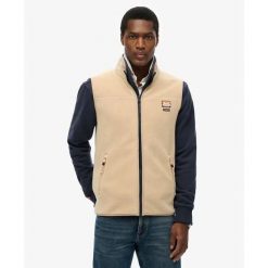 Kurtka z dresu Superdry Active. Brązowe kurtki męskie Superdry., m, z aplikacjami, z dresówki, eleganckie, bez kaptura. Za 336.15 zł.