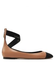 Elisabetta Franchi Baleriny SA-59C-46E2-V500 Beżowy. Brązowe baleriny damskie Elisabetta Franchi, bez wzorów, ze skóry, bez obcasa. Za 1,389.00 zł.