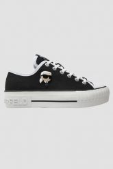 KARL LAGERFELD Czarne trampki damskie KAMPUS MAX NFT, Rozmiar 40. Czarne trampki i tenisówki damskie Karl Lagerfeld, bez wzorów. W wyprzedaży za 399.99 zł.