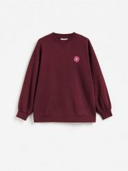 Bluza z nadrukiem na plecach - wielobarwny. Bluzy bez kaptura damskie Reserved, l, z bawełny. Za 139.99 zł.