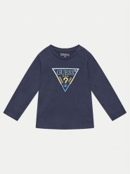 Guess Bluzka N4YI36 K8HM4 Granatowy Regular Fit. Niebieskie t-shirty chłopięce Guess, z aplikacjami, z bawełny, bez ramiączek. Za 59.99 zł.