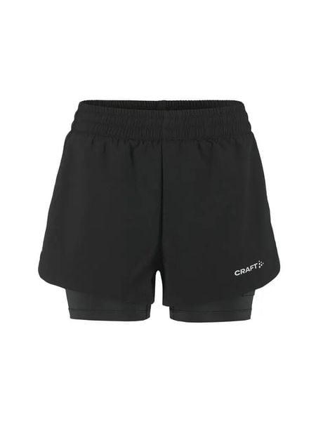 Craft ADV Essence 2-In-1 Shorts 2 W – krótkie spodenki treningowe z. Czarne szorty damskie Craft, bez wzorów. Za 238.00 zł.