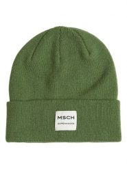 MOSS COPENHAGEN Czapka beanie "Mojo" w kolorze zielonym rozmiar: onesize. Zielone czapki zimowe damskie MOSS COPENHAGEN, ze skóry. Za 105.14 zł.