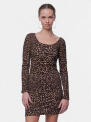 Pieces Sukienka codzienna Kitte 17148389 Brązowy Slim Fit. Brązowe sukienki damskie Pieces, na co dzień, xxs, bez wzorów, z bawełny, bez kołnierzyka, bez ramiączek, proste. Za 179.99 zł.