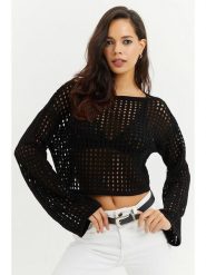 Cool and sexy Sweter w kolorze czarnym rozmiar: onesize. Czarne swetry klasyczne damskie Cool and sexy, bez kołnierzyka. Za 39.99 zł.