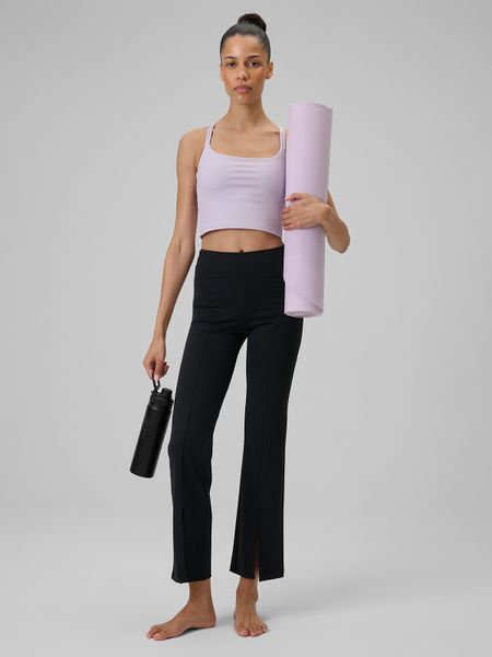 4F Legginsy do jogi z rozszerzanymi nogawkami damskie - czarne S. Czarne legginsy damskie 4f, l, bez wzorów, ze skóry. Za 169.99 zł.