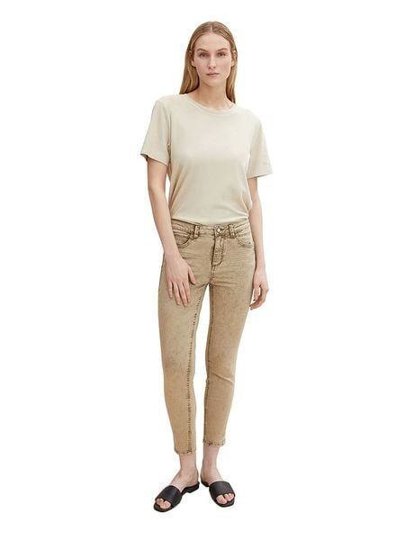 Tom Tailor Dżinsy - Skinny fit - w kolorze beżowym rozmiar: W34/L28. Brązowe jeansy damskie Tom Tailor. Za 48.16 zł.