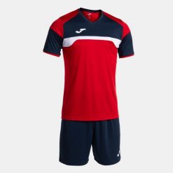 Zestaw koszulka i spodenki Joma Danubio III. Czerwone szorty sportowe męskie Joma, l, z poliesteru, na fitness i siłownię. Za 74.74 zł.