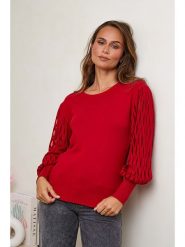 Soft Cashmere Sweter w kolorze czerwonym rozmiar: 38/40. Czerwone swetry klasyczne damskie Soft Cashmere, z kaszmiru, bez kołnierzyka. Za 188.69 zł.