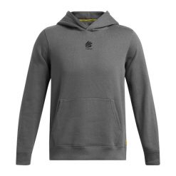 Bluza męska Under Armour Curry Splash Hoodie. Czarne bluzy bez kaptura męskie Under Armour, bez wzorów, sportowe, bez kołnierzyka, bez ramiączek. Za 269.99 zł.