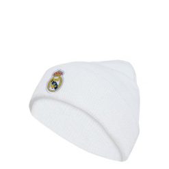 Czapka Real Madrid Beanie. Białe czapki męskie Adidas, bez wzorów, sportowe. Za 119.00 zł.