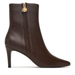 Botki Coccinelle. Brązowe botki damskie Coccinelle, bez obcasa, na szpilce, bez zapięcia. Za 1,149.00 zł.