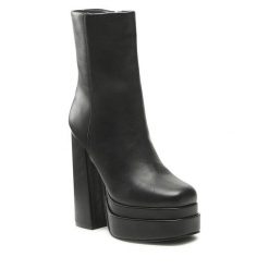 Botki Jenny Fairy. Czarne botki damskie Jenny Fairy, bez obcasa, na słupku, bez zapięcia. Za 249.99 zł.