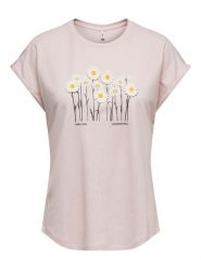 ONLY Koszulka w kolorze jasnoróżowym rozmiar: M. Różowe t-shirty damskie Only, m, bez wzorów, bez kołnierzyka. Za 88.02 zł.