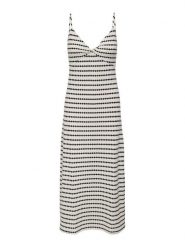 ONLY Sukienka letnia Eva 15346296 Écru Regular Fit. Sukienki damskie Only, na lato, xs, bez wzorów, z bawełny, bez kołnierzyka, bez ramiączek. Za 119.99 zł.