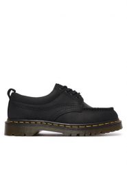 Dr. Martens Półbuty Lowell 4 Eye Crazy Horse Leather Moc DM43679001 Czarny. Czarne półbuty damskie Dr. Martens, bez wzorów, ze skóry, bez obcasa, na płaskiej podeszwie. Za 899.99 zł.