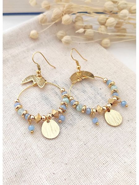 Atelier MIU Pozłacane kolczyki z kryształami rozmiar: onesize. Żółte kolczyki damskie atelier MIU, z kryształem, pozłacane, z zapięciem typu bigiel. Za 74.45 zł.