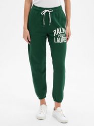 Polo Ralph Lauren spodnie do biegania Kobiety Bawełna zielony|biały, S. Białe spodnie materiałowe damskie Polo Ralph Lauren, bez wzorów, z bawełny. Za 429.95 zł.