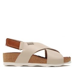 Sandały Pikolinos. Sandały damskie Pikolinos, bez wzorów, bez obcasa, na płaskiej podeszwie. Za 529.99 zł.