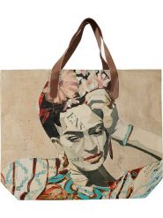 Madre Selva Shopper bag "Frida Collage" w kolorze beżowym ze wzorem - 55 x 40 cm rozmiar: onesize. Brązowe shopper bag damskie Madre Selva, bez wzorów, z materiału, bez dodatków. Za 86.99 zł.
