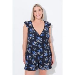 Damska Sukienka Kąpielowa kwiaty miękkie miseczki szorty. Czarne szorty damskie Ulla Popken, bez wzorów, z elastanu, sportowe. Za 343.99 zł.