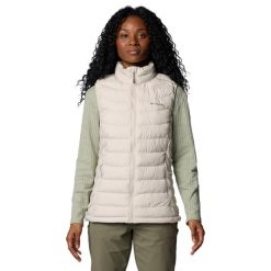 Kamizelka turystyczna damska Powder Lite II Vest. Białe kamizelki damskie Columbia, l, z materiału. Za 502.50 zł.
