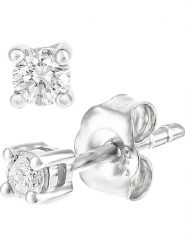 Revoni Złote kolczyki-wkrętki z diamentami rozmiar: onesize. Szare kolczyki damskie Revoni, z diamentem, złote. Za 1,035.99 zł.