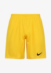 Spodnie piłkarskie męskie Nike Dry Park Iii. Żółte szorty męskie Nike, z aplikacjami, z materiału, sportowe. Za 89.85 zł.