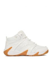 SHAQ Sneakersy CEO-DEVASTATOR MID AQ95010B-WW Biały. Białe trampki i tenisówki chłopięce Shaq, bez wzorów, ze skóry, bez zapięcia. Za 229.99 zł.