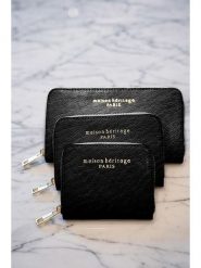 Maison héritage PARIS Skórzany portfel "Mini Moni Box" w kolorze czarnym - 20 x 11 cm rozmiar: onesize. Czarne portfele damskie maison héritage PARIS, bez wzorów, z materiału. Za 174.84 zł.