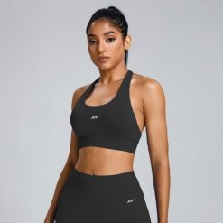 Biustonosz sportowy Low Sculpt Scrunch - Czarny. Czarne biustonosze sportowe damskie JOY STUDIO, bez wzorów, z materiału. Za 124.00 zł.